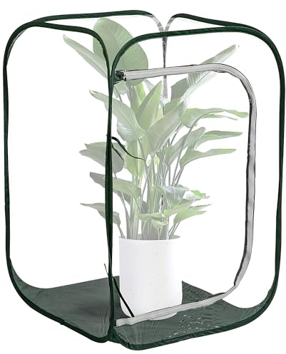 DECOHS Mini serra pop-up in PVC, 61 x 61 x 91,4 cm, trasparente, per coltivare piante da giardino, per interni ed esterni