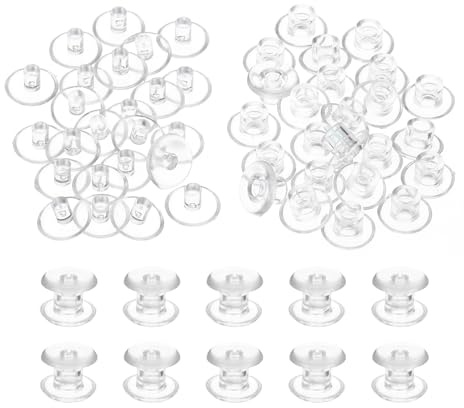 PATIKIL 24 Sets M5x4mm Goujon En Plastique Transparent | Vis Chicago En Plastique, Goujon Rivet A Presser Pour Cuir Album Photo Scrapbook