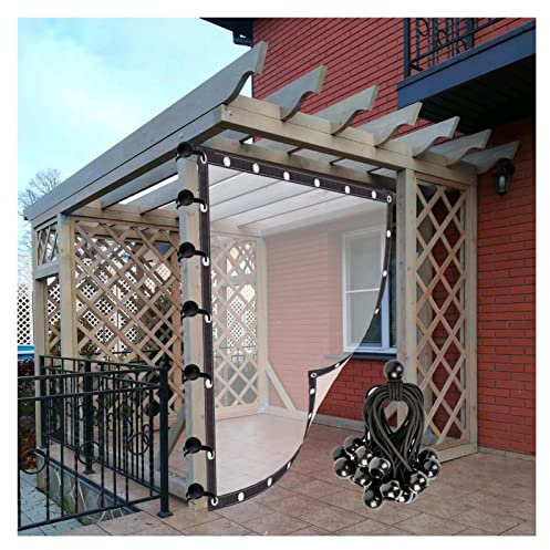 Wasserdichte Plane mit Ösen für Gartenpflanzen Pergola nach Maß 4,0x3,0m Wärmedämmung Outdoor Vorhänge