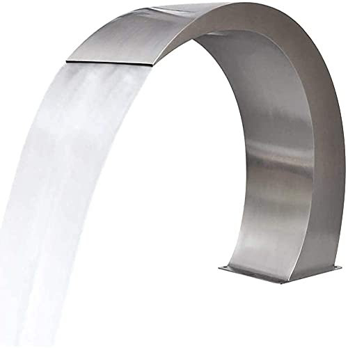 HUIBBGO Cascata Piscina Fontana Acciaio Inox Cascate da Esterno Sheer Descent Stagno Caratteristica Acqua Lama Cascata