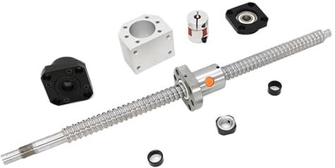 Vite a ricircolo di sfere CNC a movimento lineare Vite a sfere rullata SFU2510 300-1000mm+dado a sfere+staffa dado 2510+FK20 FF20+giunto(900mm)