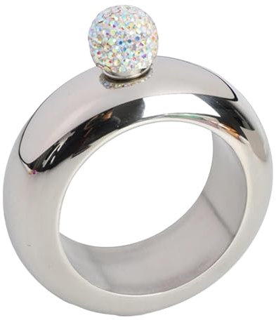 Flasque de poignet en acier inoxydable – Bracelet à boire en acier inoxydable, bracelet flasque de hanche 3,5 oz | Célébrations d'anniversaire de flacon de bracelet élégant, flacon portatif en acier i
