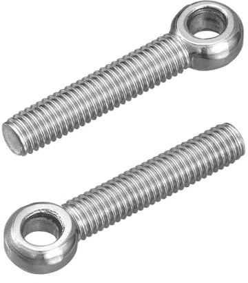 QUARKZMAN 4Pcs Boucles De Levage M8 x 45mm, 304 Acier Inoxydable Boulon À Épaulement Mécanique Boucle Oscillante Pour Pipeline Gate Valves, Building Steel Pipe Fasteners, Argent
