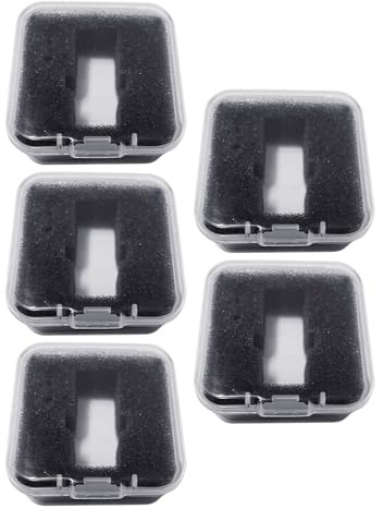 Xjdzineq Soporte para tocadiscos para tocadiscos, soporte para lápiz capacitivo con cabeza de fonógrafo, soporte de agujas largas, caja de exhibición resistente y transparente para almacenamiento de