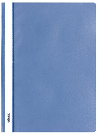 10 Herlitz Schnellhefter / DIN A4 / PP / extra stabil / Farbe: dunkelblau