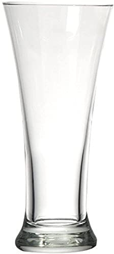 Circleware Quench Beer Drinking Glasses, Set of 4, Home & Kitchen Entertainment Dinnerware Highball Glassware for Water, Wine, Juice and Best Bar Liquor Dining Decor Beverage, 11.8 oz, Clear