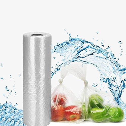 Besteasy - Sacchetti in plastica per alimenti, 30,5 x 50,8 cm, 350 sacchetti/rotolo di plastica, per frutta, verdura, pane, cibo (1 rotolo)