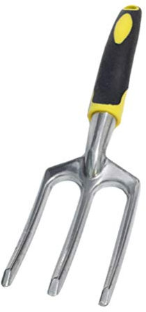 Cabilock Fourche à Outils de Jardinage Fourche à 3 Dents pour Jardin Et Extérieur Fabriquée en Matériau