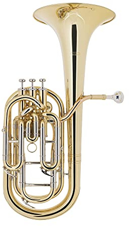 Classic Cantabile BH-1130L Baritonhorn, Stimmung: Bb, Kompensiert | 3 Perinetventile, 3 Wasserklappe, Durchmesser Schallstück: 243 mm, Bohrung: 13 mm, Korpus: Messing, Außenzüge Neusilber, 3 kg