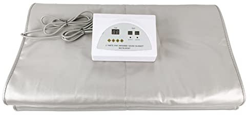 BrightFootBook Sauna Blanket, Professional Infrared Heating Detox Blanket, 2-zone Digital Control with Double Zipper, for Home & Beauty Salon, Home Sauna for Weight Loss