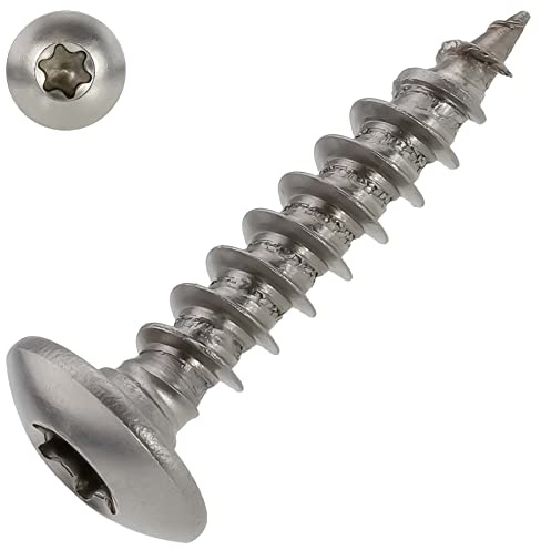 Türbandschraube Edelstahl V2A mit Rundkopf und TX Antrieb (6 x 25 mm - 200 Stück)