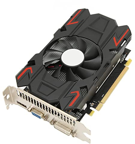 Bewinner HD7670-Grafikkarte, 4 GB DDR5 128-Bit-Gaming-Grafikkarte, DVI/VGA/HDMI, 2560 X 1600-Grafikkarte, Desktop-Grafikkarte mit Einem Lüfter
