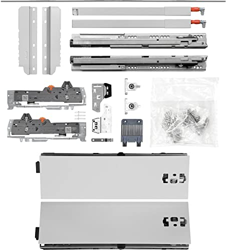 BLUM Schubladenschienen TANDEM-Höhe 115 m. Reling 227mm 20kg NL270 grau KB1400mm