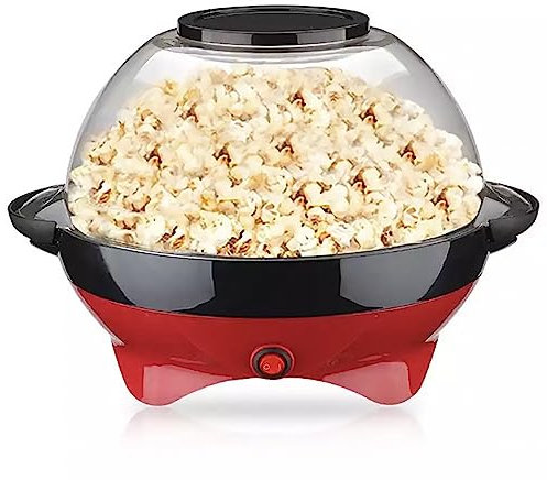 PODEC Máquina para Hacer Palomitas De Maíz, Máquina Eléctrica De Palomitas De Maíz De 850 W con Tapa Grande para Servir Tazón Y Plato Antiadherente, Asas Frías Al Tacto, para El Hogar, La Fiesta