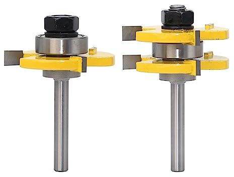 2 teile/satz Nut Und Feder Fräser Set 6mm Schaft 3 Zähne T Form Verbindung Holz Fräser