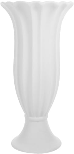 HOMSFOU Grabvasen Romantische Säulen- Keramische Vase Für Friedhofsdekoration Elegante Blumenvase Für Und Gedenkstätten Frostsicher Und Wetterbeständig Für Frische Und Künstliche