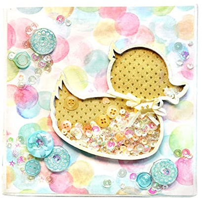 Niedliche Ente Shaker Metall Stanzformen Schablone DIY Scrapbooking Prägewerkzeug Stanzen Papier Karte Album Vorlage Metall Stanzformen