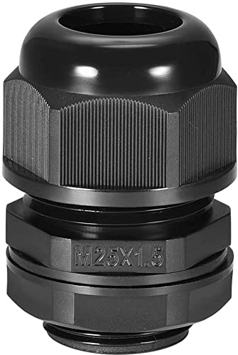 XYWHPGV M25 Kabelverschraubung 2 Löcher Wasserdicht IP68 Nylongelenk Einstellbare Kontermutter für 4,3-6,1 mm Drahtdurchmesser(f71c1 06911 8a35e 06506 e6531 acec0