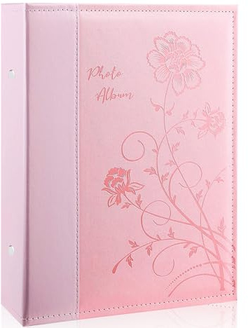 Miaikoe Álbum de fotos 10 x 15 cm, gran capacidad, cubierta de cuero, álbum de fotos con fundas para insertar, mantiene 300 fotos horizontales de 10 x 15 cm, ideal para paisajes de boda o familiares