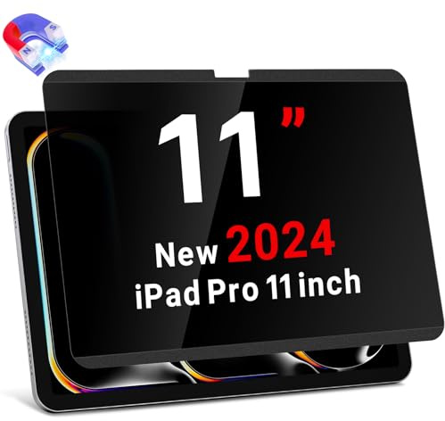 ZOEGAA Magnetisch 2-Wege Sichtschutzfolie für iPad Pro 11 Zoll (M5/M4, 2025-2024), Abnehmbare Blickschutzfolie iPad Pro 11 M5 Anti Glare & Anti Blaulicht Sichtschutz iPad Pro 11