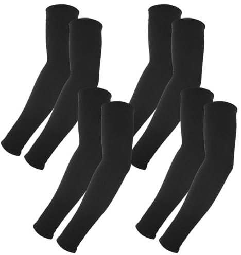 YUXIANLB 4 Pairs UV Sun Protection Arm Sleeves for Men and Women, Outdoor Sport Cooling Arm Compression Sleeves, Tatto Cover Up Sleeves for Men, Gardening Sleeves