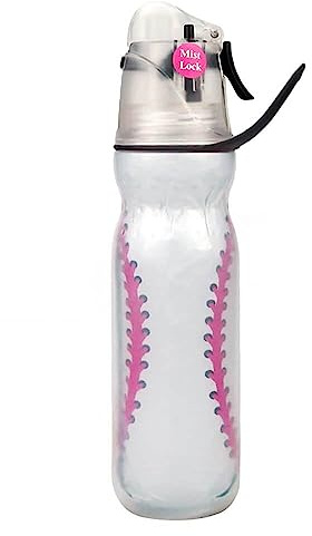 efiLneerG Baseball Sports Water Bottles for School Boys Girls 20 oz Kids Insulated Water Bottle Mist Sip Cool Cute Plastic Water Bottles BPA-Free Leakproof Squeeze Misting Softball Waterbottle