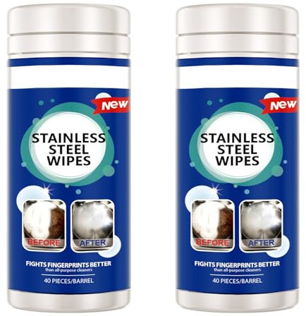 Lingettes de nettoyage polyvalentes en acier inoxydable, parfaites pour les appareils de cuisine, lot de 40 pièces/80 pièces pour diverses surfaces nettoyantes