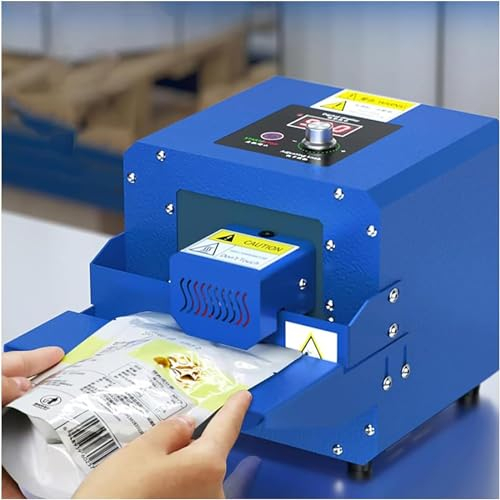 300W Automatic Plastic Bag Heat Sealing Machine, Continuous Band Sealer, 5m/min Auto Food Packaging Machine, Industrial Sealing Machine for PVC Bags Films, Foil Bag, Kraft Paper Bag
