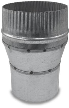 CAEXVEN Ampliación Tubo Chimenea 200 a 250mm - Adaptador Estufa Leña Acero Galvanizado - Ampliación Tubos Ventilación - Serie Lisa