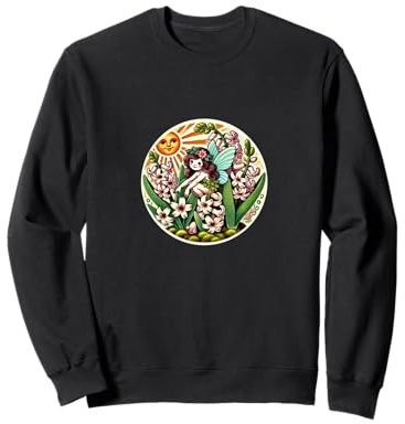 Illustration de fée jacinthe violet printanier Sweatshirt