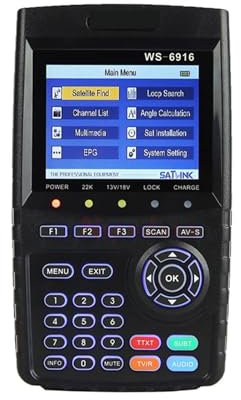 Buscador de satélites Digitales WS-6916 DVB-S2/S Sat Finder Receptor de satélite Medidor de buscador de señal de satélite para Ajustar la Antena parabólica de TV vía satéli