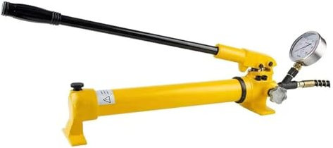 Pompa idraulica manuale con tubo flessibile di 1,8 M - alta pressione: 700 kg/barile - contenuto in olio: 900 CC - utilizzabile con vari attrezzi idraulici