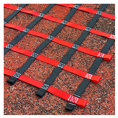 Heavy Duty Climbing Cargo Net for Kids & Adults, 12x16ft Outdoor Playground Swing Set Accessory, Durable Webbing Hammock for Obstacle Course & Indoor Climbing Wall