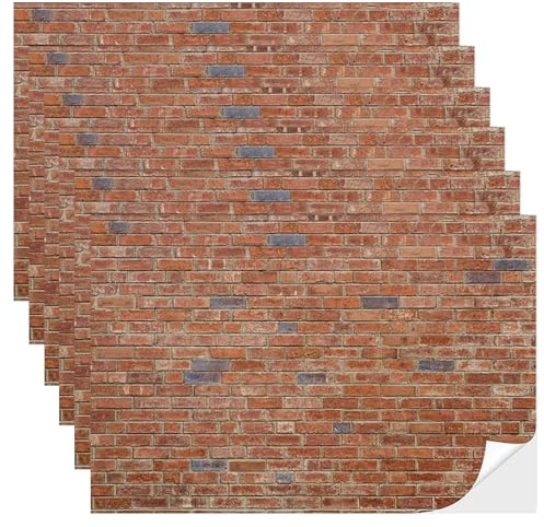 Pavimenti autoadesivi per case delle bambole, autoadesivi per pavimenti in miniatura casa delle bambole, 6 fogli di carta da parati autoadesiva per casa delle bambole, casa delle bambole 1:12