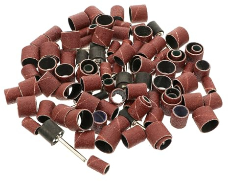 Alipis 102pièces Kit de Manucure avec Bandes Abrasives et Mandrins pour Outils Rotatifs pour Ponçage Ongles Naturels et Artificiels