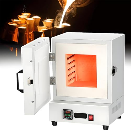 DNEPEI Forno Elettrico da 2000 W per Principianti, Forno da Tavolo da 1150 ℃ per la creazione di Gioielli, smaltatura di ceramiche, Artigianato in Metallo, progetti Fai da Te