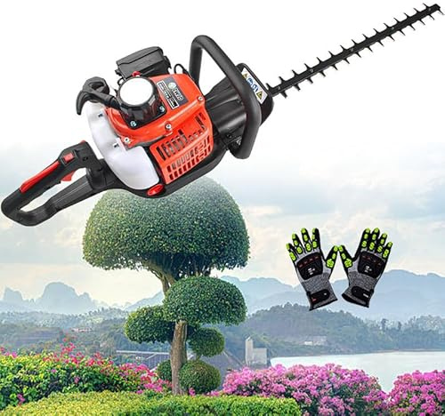 Gas Hedge Trimmer with High Torque Engine, Fuel Efficiency Upgrade, Auto-Sharpening Blade for Oak and Pine Hedges