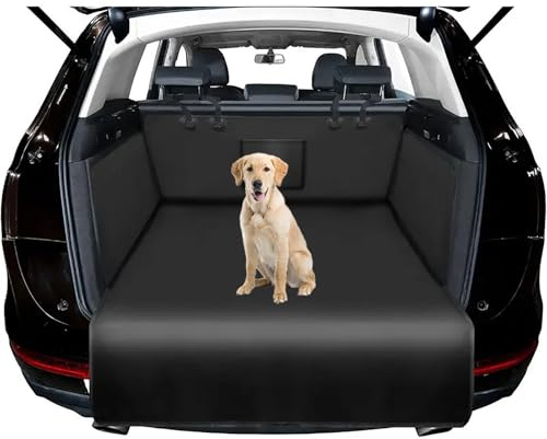 DECAIK SUV Dog Boot Liner for Jaguar F-PACE SVR 2019-2026, Waterproof Rear Trunk Mat with Bumper Flap, Non-Slip & Scratch-Resistant Pet Cargo Cover, Car Boot Protector for Dogs