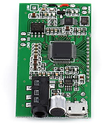 OPPWONG Modulo Trasmettitore FM per Microfono Wireless Digitale DSP PLL, Trasmettitore FM con Display LCD, Modulo di Regolazione Volume Digitale con Controllo di Classe 30, Ideale per Radio, Wireless