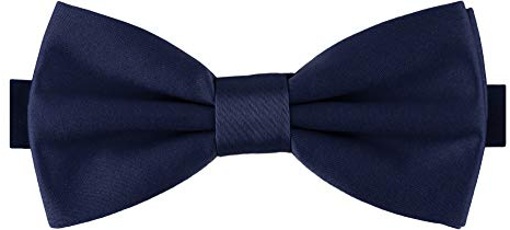 Ladeheid Herren Schmale Fliege M (12cm x 6cm), Dunkel Blau, 12cm x 6cm