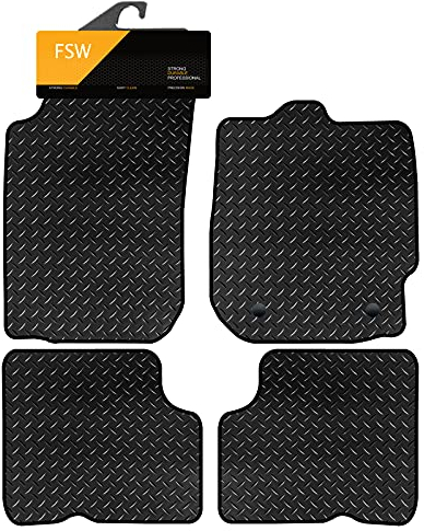 FSW - Fits Dacia Duster 2010-2017 - Tailored Car Mats - HEAVY DUTY 3mm Rubber Matting - Anti Slip Mat - Waterproof, Non Slip Car Floor Mat, with Anti Slip Backing - 4 Rubber Floor Mat Set