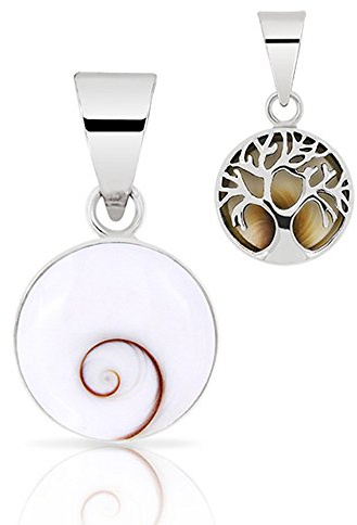 Planetys - Ciondolo Albero della Vita Occhio di Santa Lucia Argento Sterling 925