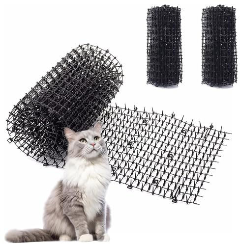 Toopify 13ft Cat Scat Mat with Spikes, Prickle Strips Network Digging Stopper Indoor Deterrent Mat for Garden Outdoor, 2 Pack 6.5ft