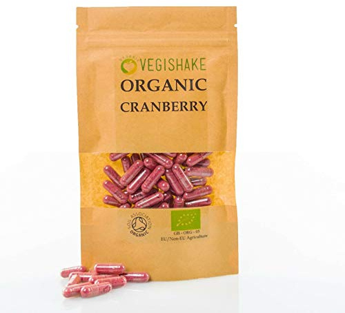 Organic Cranberry HPMC Capsules Urinary Bladder Kidney Liver Immune Vegan Kosher Halal (90 Capsules)
