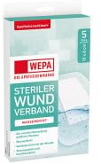 WEPA Wundverband wasserdicht 8x15 cm steril 5 St