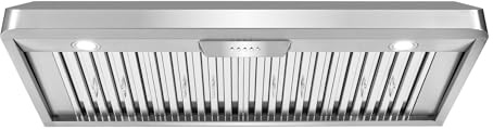 COSMO COS-QB48 48 in. Haven Collection 500 CFM Ducted Under Cabinet Range Hood, Button Control, LED Lights, Stainless Steel