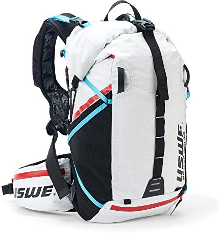 USWE Hajker Pro 30L, Lightweight Winter Backpack for Hiking, Ski, Snowboard, Bike with Waterproof Rolltop, for Men and Women. Insulated Snow Hydration Pack with Freeze Protection. Bounce Free. White.