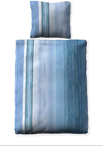 jilda-tex Seersucker-Bettwäsche Sommerbettwäsche Venedig 135x200 cm + 80x80 cm Ökotex-100 100% Baumwolle mit Reißverschluss (135x200 + 80x80 cm)