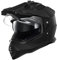ILM Casco Moto Hombre Mujer Motocross Doble Visera Solar Certificado ECE WS902,Negro Mate,M