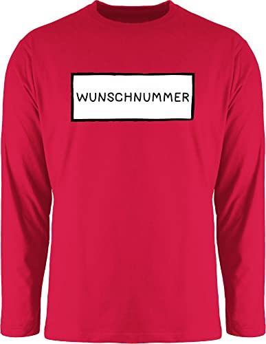 Langarmshirt Herren Langarm Shirt - Karneval Kostüm Fasching - Panzerknacker Wunschnummer I - L - Rot - Karnevals Faschings fünfte Jahreszeit Karneval- karnewal Fasching- Karneval&Fasching